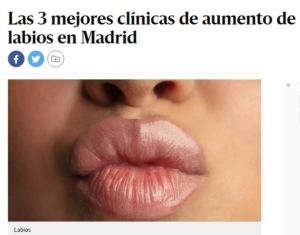 Las 3 mejores clínicas de aumento de labios en Madrid